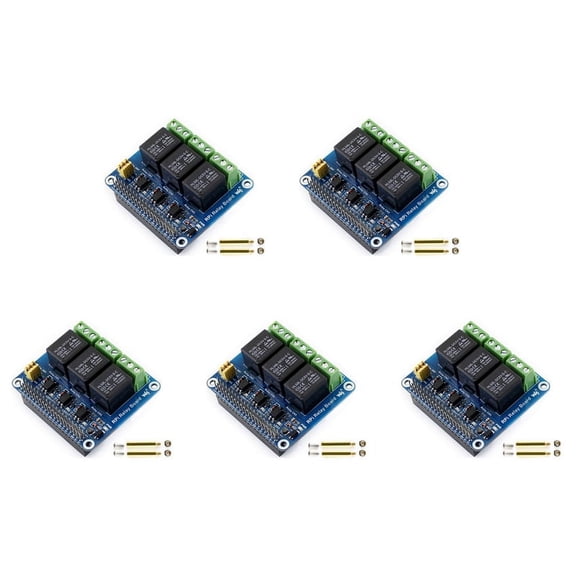 5X 5V 3-Channel Relay Module Expansion Board Breakout Shield HAT Kit for RPI Zero 2 W WH 2W 3