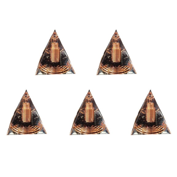 5X 6cm Crystal Gravel Spiral Pyramid Spiral Coil Pyramid Handmade Home Furnishing Crafts Spiral Copper Wire
