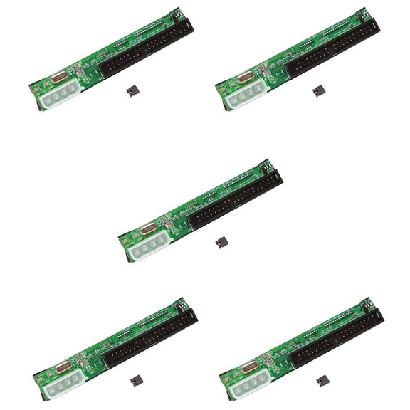 5X 7+15Pin 2.5 Female to 3.5 Inch Ide to Ide Adapter Converter Male 40 Pin Port for 133 100 HDD Cd Dvd,5 x 2.5 Female to 3.5 Inch IDE Male Adapter,green