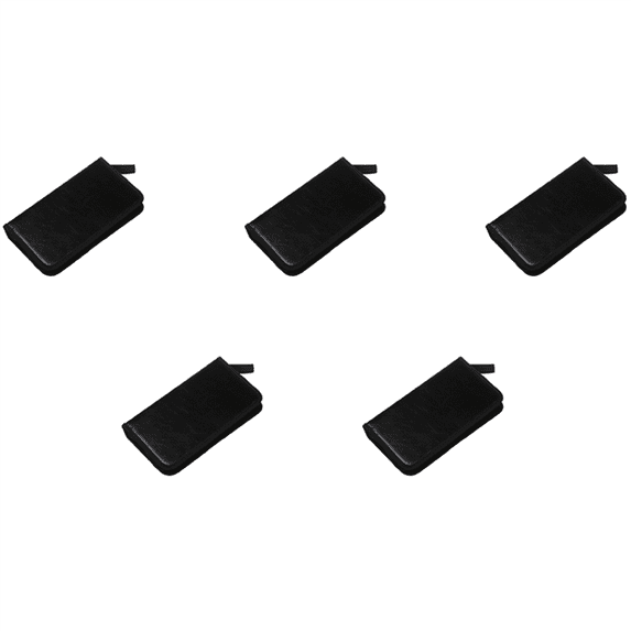 5X 80 VCD DVD CD Faux Leather Case Storage Holder Organizer Black