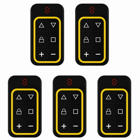 5X 8CH Multi Frequency Garage Door Remote Control 270-868MHZ Copy Remote Control Automatically Identify Yellow,5 x Remote Control,Yellow