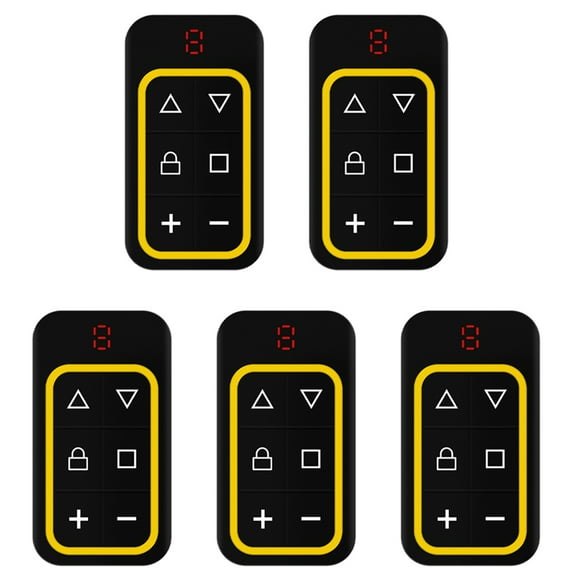 5X 8CH Multi Frequency Garage Door Remote Control 270-868MHZ Copy Remote Control Automatically Identify Yellow