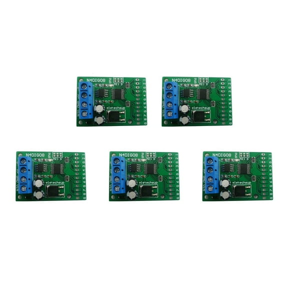 5X 8Ch Input/Output Digital Switch TTL LvTTL CMOS RS485 IO Control Module Modbus Rtu Board for PLC Relay, (No Pin)