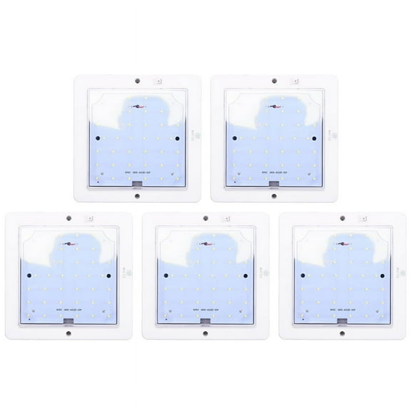 5X 9W 12V Car Caravan Rv LED Interior Roof Ceiling Interior Lamp Dome Light Cold White