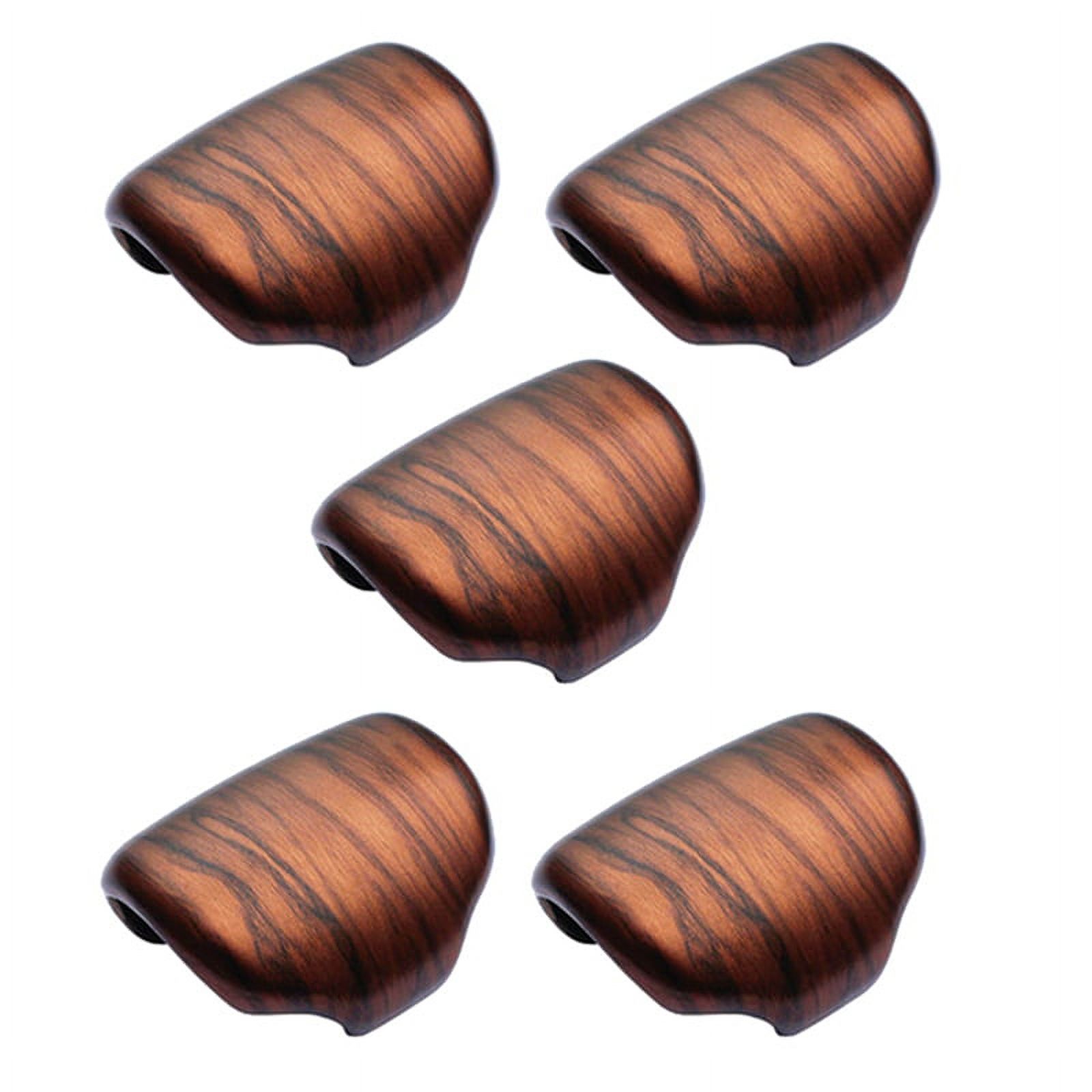 5X ABS Peach Wood Grain Gear Lever Shift Knob Cover Trim for -V 2017-2020