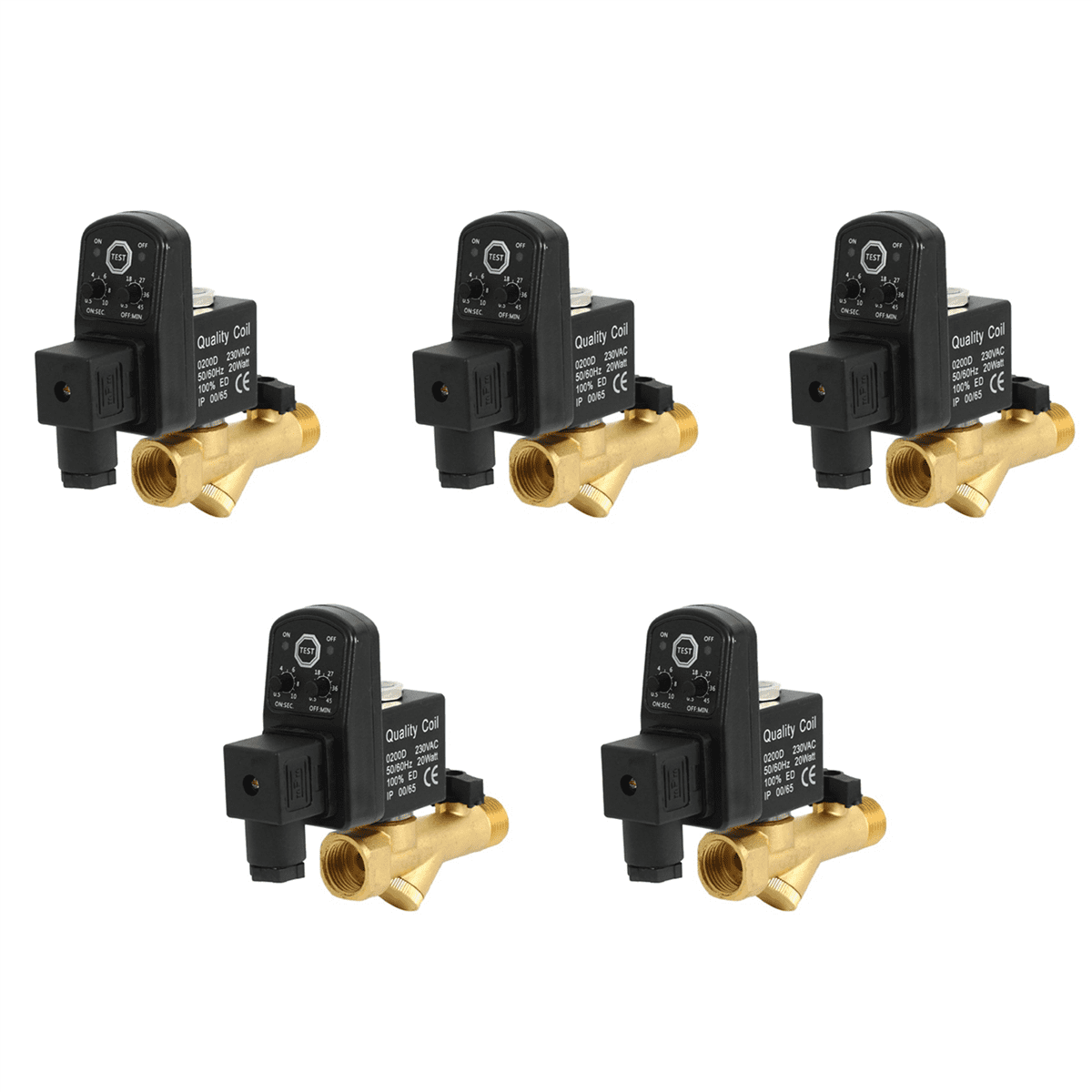 5X AC 220V 1/2Inch Electronic Timed 2Way Air Compressor Gas Tank