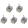 5X AC 380V 10A ON/OFF/on 3 Positions 12 Pin Latching Toggle Switch 4PDT