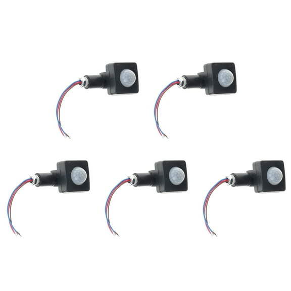 5X AC85-265V IP65 Motion Sensor Adjustable PIR Switch Ultrathin LED Light PIR Outdoor Motion Sensor Detector,10Mm Black