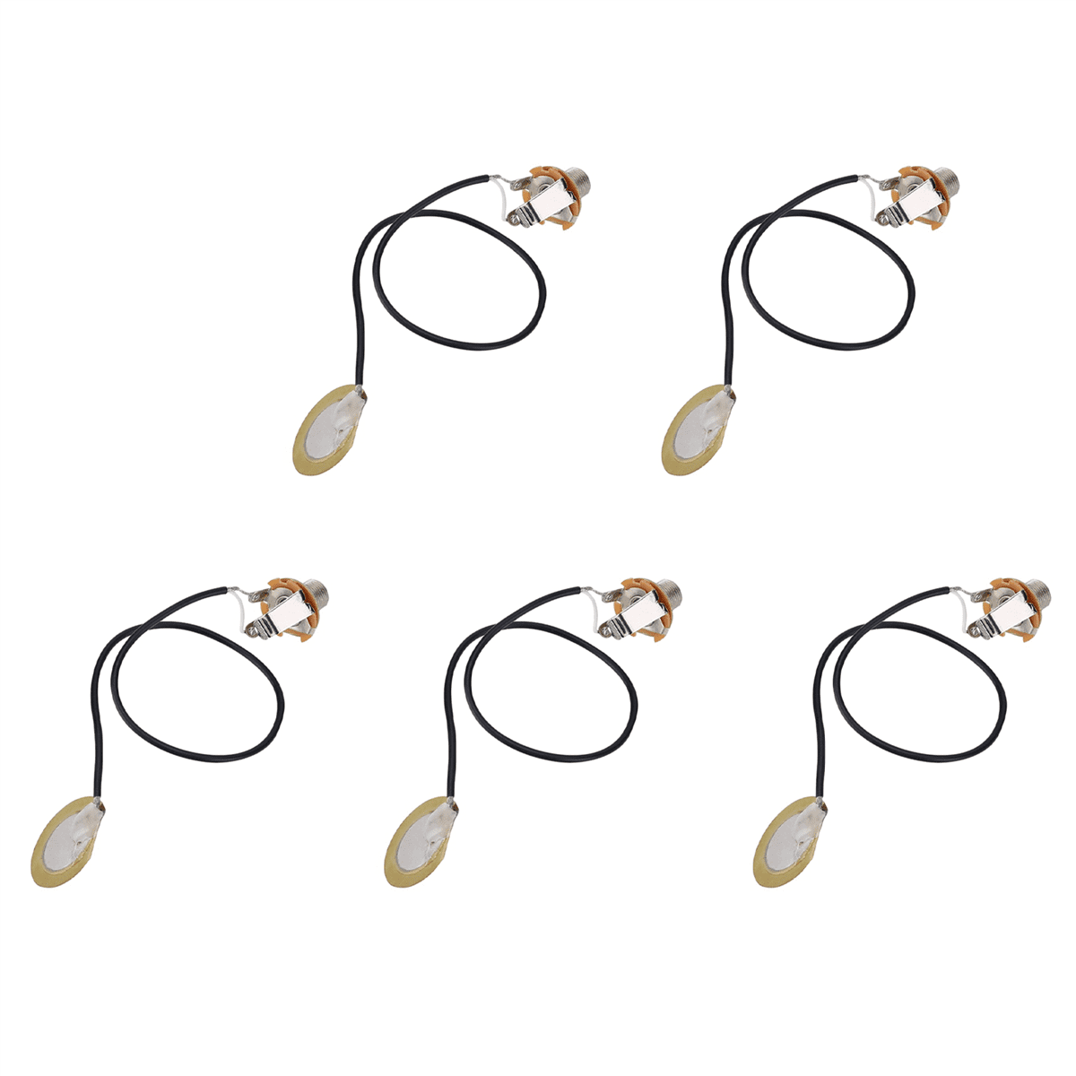 5X Acoustic Guitar Transducer PreWired Amplifier Piezo Jack Pickup