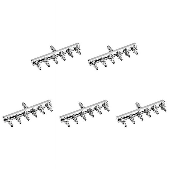 5X Aquarium Air Flow Splitter Fish Tank Control Valve Oxygen Distributor Pump Accessories 6 Way