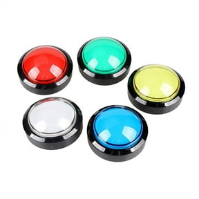 5X Buttons 60mm Dome 2.36 Inch LED Push Button with Micro-Switch for Machine Video Games Console