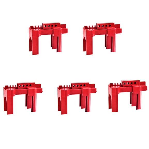 5X Ball Valve Locking, Adjustable Ball Valve Locking Device, Small, for 1/2Inch21/2Inch Outer Pipe Diameter, Red