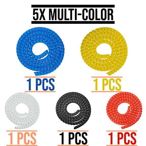 5X Barber Spiral Wrap 10 ft Clipper & Trimmer Wire Protector Cover Guard Cable