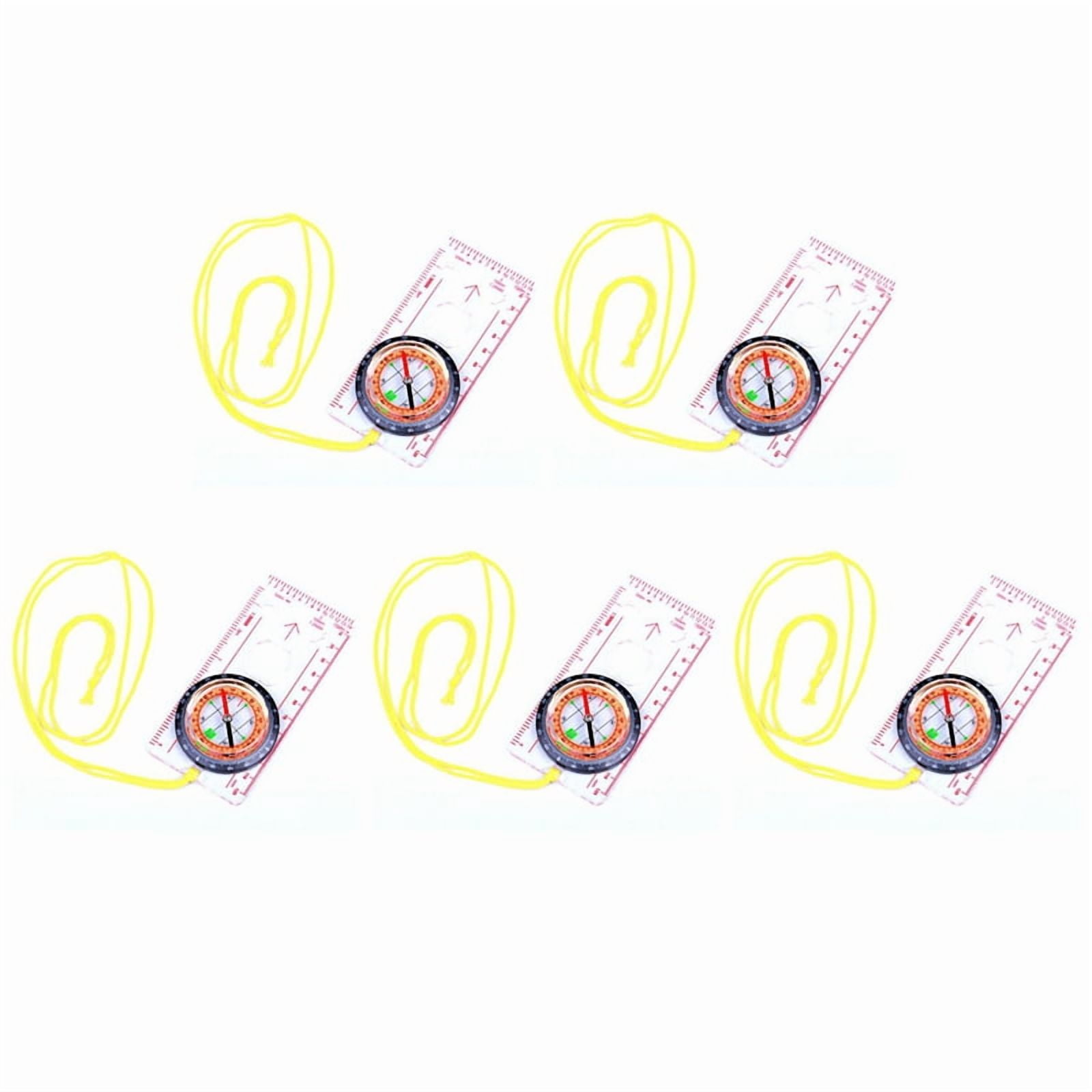 5X Baseplate Ruler Compass Map Scale Magnifier with Strap Camping ...
