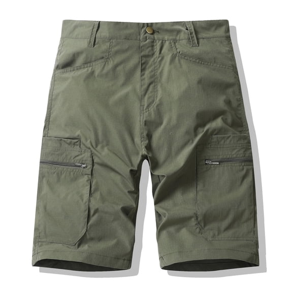 5X Big & Tall Cargo Shorts for Men with Pockets Plus Size Straight Leg Mid Waisted Breathable Solid Color Lightweight Hiking Workout Bermuda Short