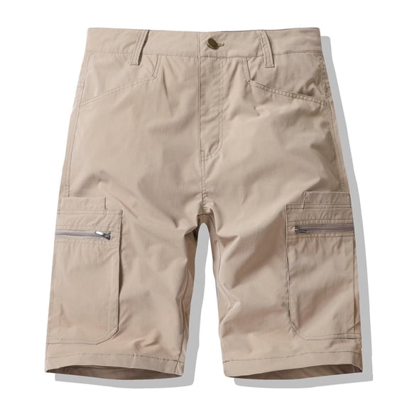5X Big & Tall Cargo Shorts for Men with Pockets Plus Size Straight Leg Mid Waisted Breathable Solid Color Lightweight Hiking Workout Bermuda Short