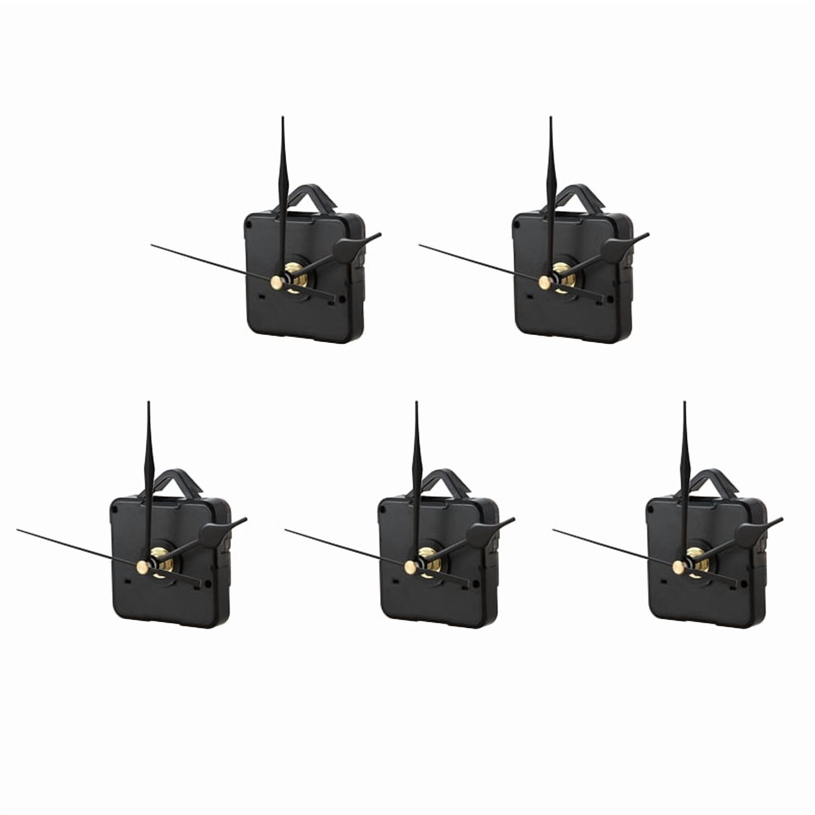 5X Black Hand DIY Quartz Clock Spindle Silent Movement Mechanism Repair ...