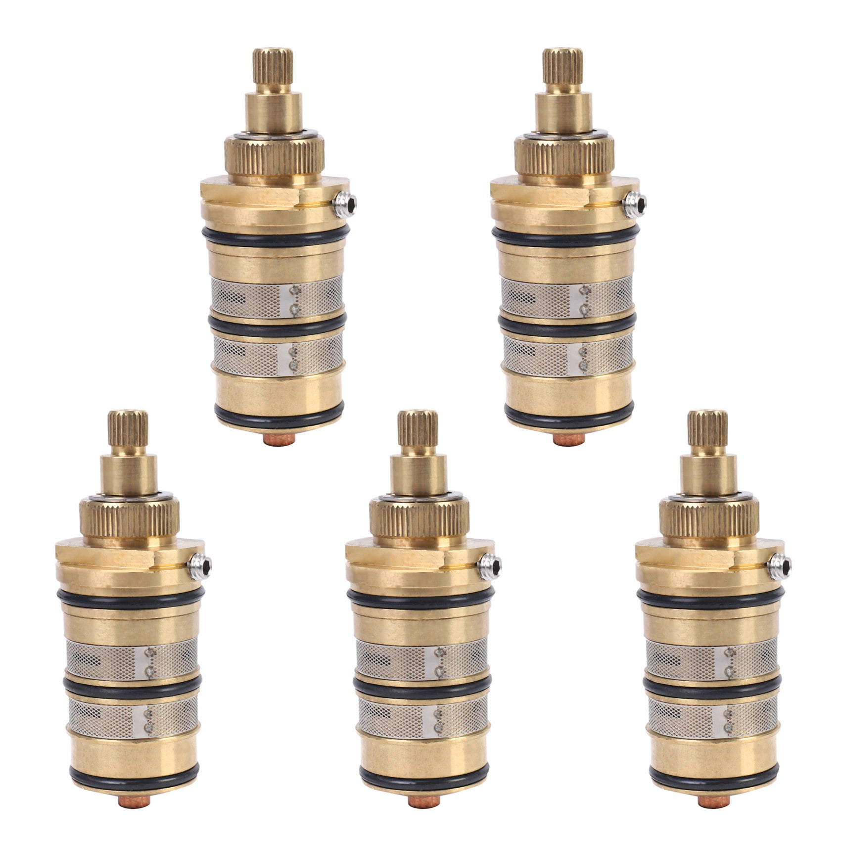 5X Brass Bath Shower Thermostatic Cartridge&Handle for Mixing Valve