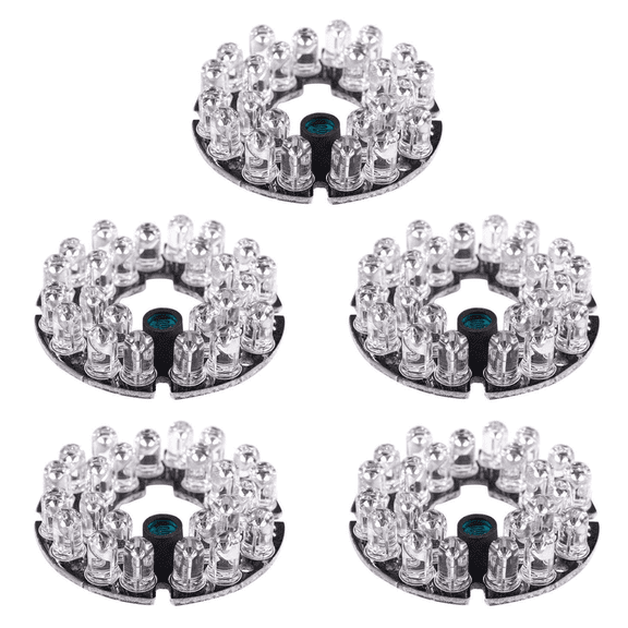 5X CCTV Camera 10Mil 90 Degree Red 5mm 24 LED Bulb IR Infrared Lamp Board