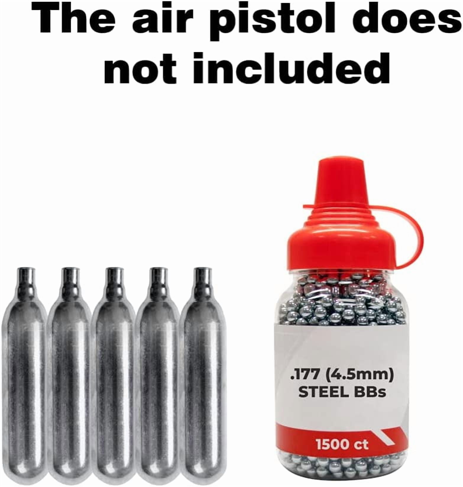 5X CO2 Tanks and Pack 1500ct Steel BBS Bundle