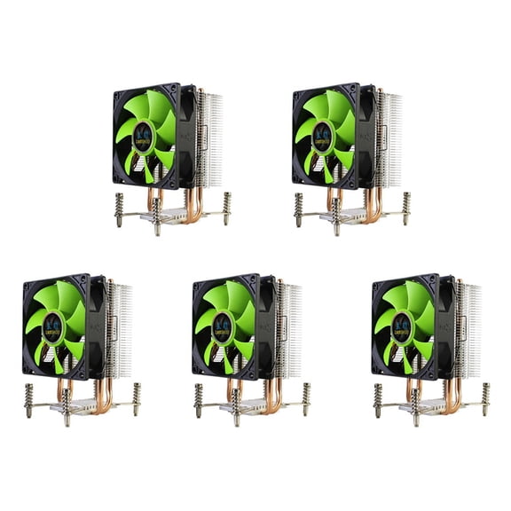 5X CPU Cooler 2 Heat Pipes Ultra Quiet Cooler Fan CPU Radiator for LGA 2011 X79 X99 X299 (3Pin Single Fan)