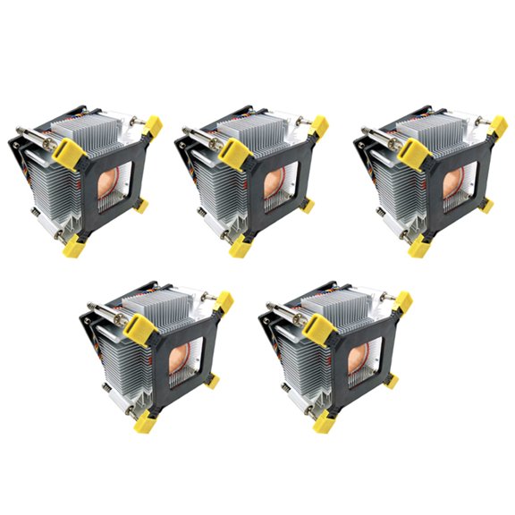 5X CPU Cooler Fan Cooling 1366 2011 1155 4-Pin Wire Temperature Control and Speed Control Radiator for X58 X79