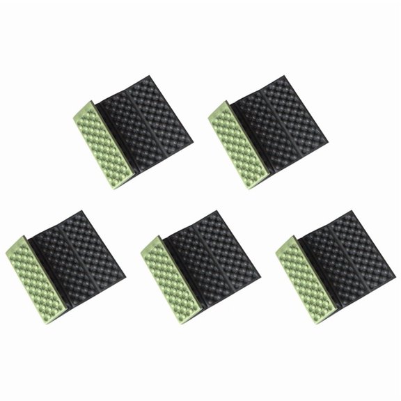 5X Camping Mats Folding Foam Mats Waterproof Sitting Carpet Seat Cushion for Outdoor Camping Picnic Park, Green