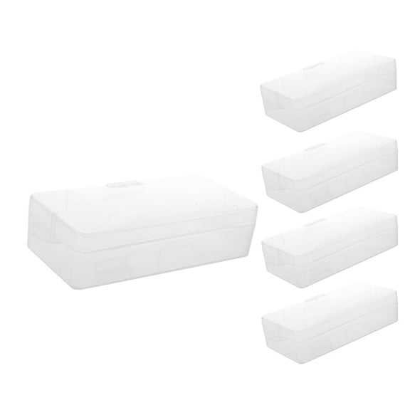 5X Clear Plastic Jewelry Rectangle Case Box Holder Container 18cm x 8.5cm x 4.5cm,5 x Case,Clear