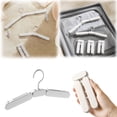 thumbnail image 1 of 5X Clothes Hanger Big Sale! 5Pc Folding Clothes Hanger Multifunctional Drying Rack Portable Anti Slip and Travel Clothes Hanger with Clip Storage Case Clearance!, 1 of 9