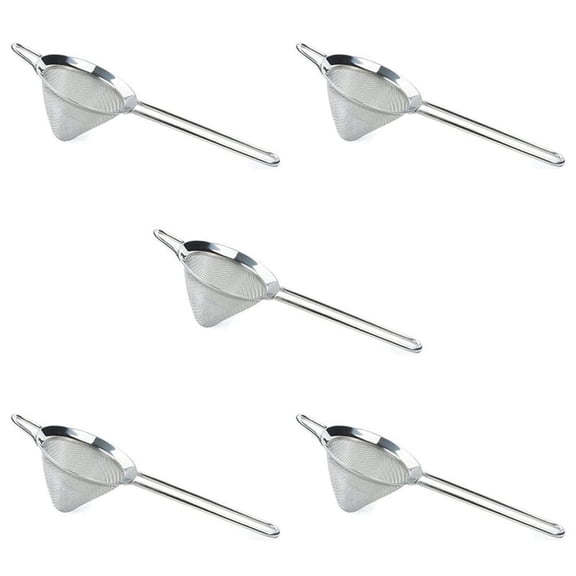 5X Cocktail Fine Strainer Stainless Steel Conical Mesh Strainer Professional Bar Tool