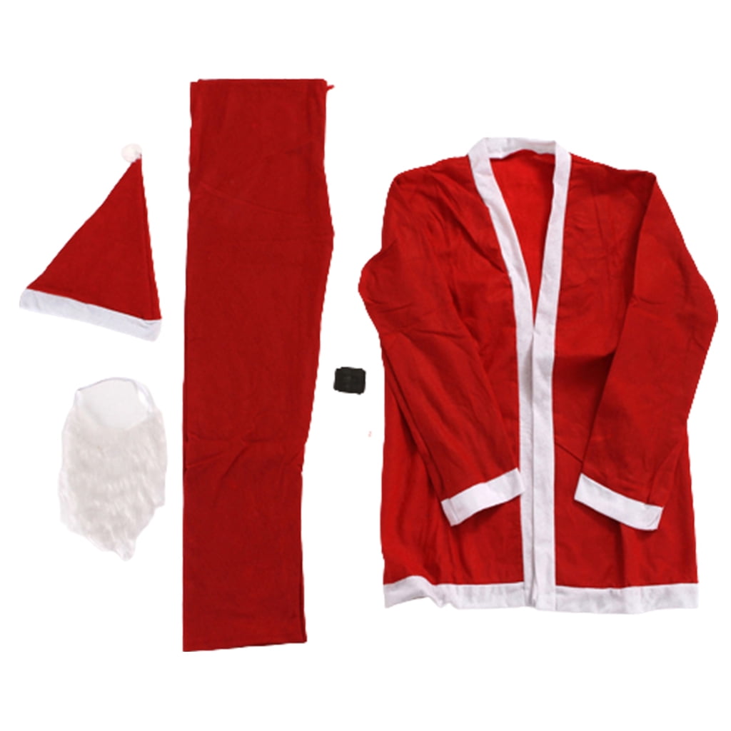 5X Comfortable Santa Claus Suit Costume Cosplay Xmas Party Decor Adult