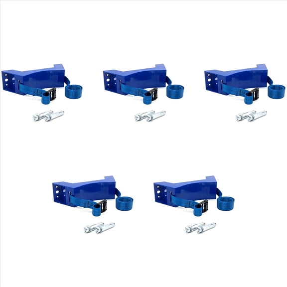 5X Cylinder Mounted Bracket Gas Cylinder Bracket ABS Gas Cylinder Holder for Motorhome RV Caravan,Blue,5 x Cylinder Holder 5 x Strap 10 x Screws,Blue