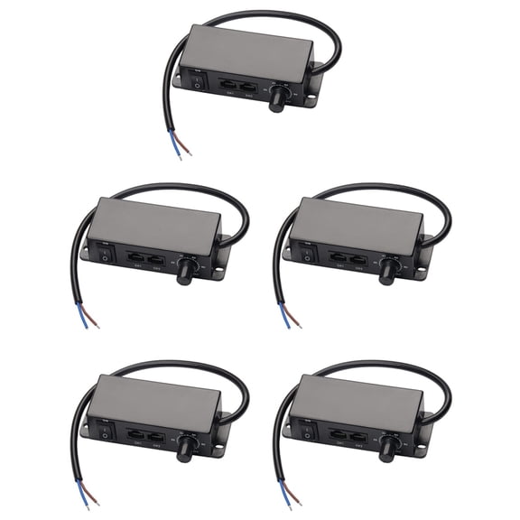 5X DC 0-10V Dimmer Switch Seriesable Sync Controller Rotary on/Off for 0/1-10V Dimmable LED Drivers Electronic Ballasts