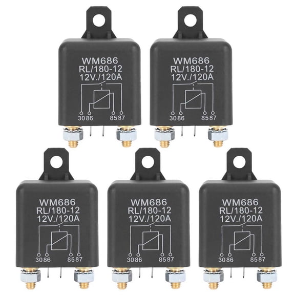 5X DC 12V Relay Battery Isolating Relay 12V / 120A Load for Car Trucks Car (12V / 120A)