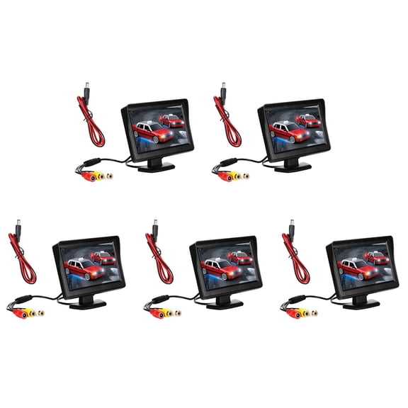 5X DC 9V-24V 4.3 Inch Car Rearview Monitor Kit TFT LCD Rear View Camera Reversing Parking System Monitor Without Camera