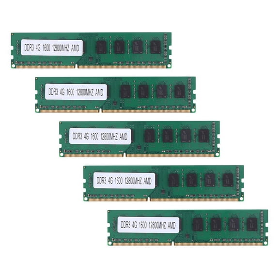 5X DDR3 4GB Memory Ram PC3-12800 1.5V 1600Mhz 240 Pin Desktop Memory DIMM Unbuffered and Non-ECC