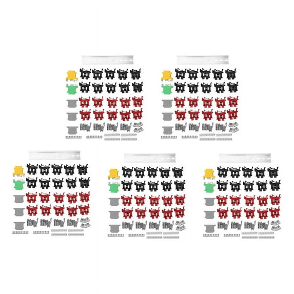 5X DIN Rail Terminal Blocks Kit Terminal+Ground Blocks+Aluminum Rail ...