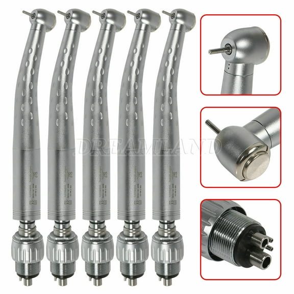5X Dental High Speed Handpiece Turbine W/ 4Holes Quick Coupling Push Button F3T