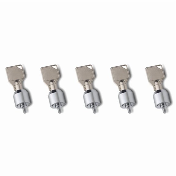 5X Desktop Computer Lock Computer Case Lock Anti-Theft Lock for Internet Cafe Office Management Lock,5 x lock piece 5 x Lock 5 x key,Silvery