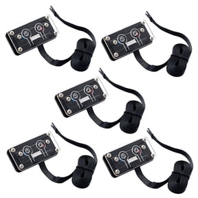 5X Desktop Computer Switch External Power Switch Power Button+Restart Button PC Case Power Supply Button,5 x Power Switch,black