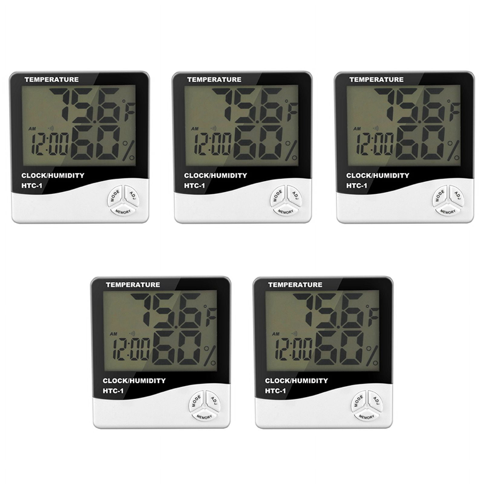 5X Digital LCD Indoor Outdoor Electronic Temperature Humidity Meter Thermometer Hygrometer Weather Station Alarm Clock