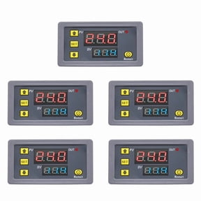 5X Digital Time Delay Relay LED Display Cycle Timer Control Switch Adjustable Timing Relay Time Delay Switch AC110-220V,5 x Dual Display Delay Relay,Grey
