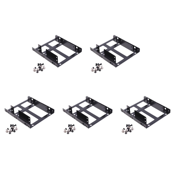 5X Double Layer SSD Metal Frame 2.5 to 3.5 Internal Mounting Computer SSD Hard Drive Dual Desktop Converter Bracket