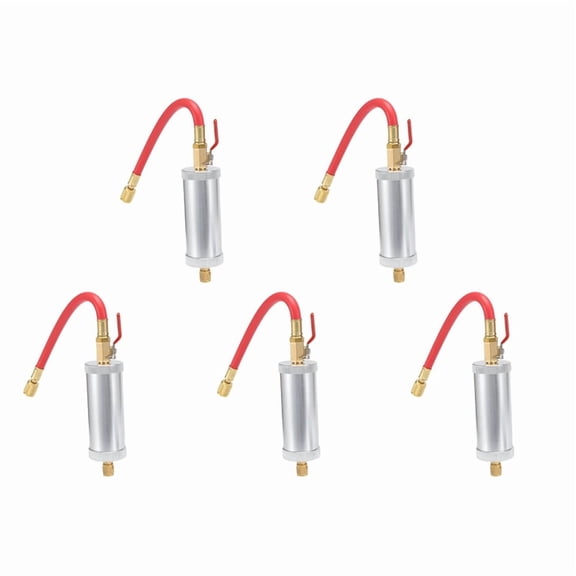 5X Dye Injector Air Conditioning Oil Injection R12 R134A R22 Dye Injection 2 Ounce Pure Liquid Coolant Filler Tube Red
