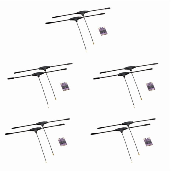5X ES900 DUAL RX ELRS Diversity Receiver 915MHz Built-in TCXO for RC Airplane FPV Long Range Drones DIY Parts,5 x Diversity Receiver Kit,Purple