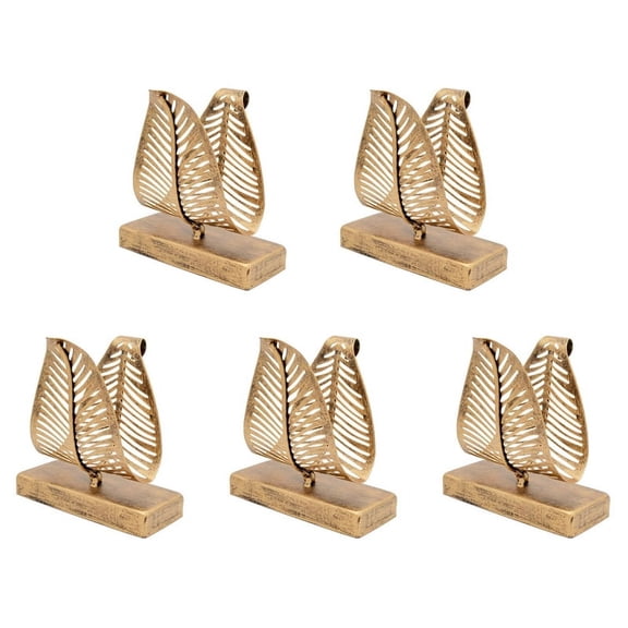 5X Freestanding Modern Napkin Holder with Leaf Design, Desktop Paper Towel Dispenser, Napkin Storage Storage Box
