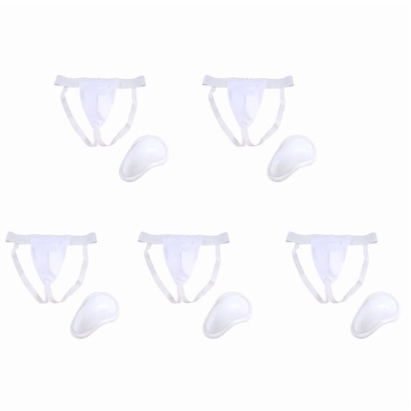 5X Groin Protector Cup Men, Boxing Kickboxing Muay Groin Guard, Ventilated Adjustable, Karate Fighting Training L