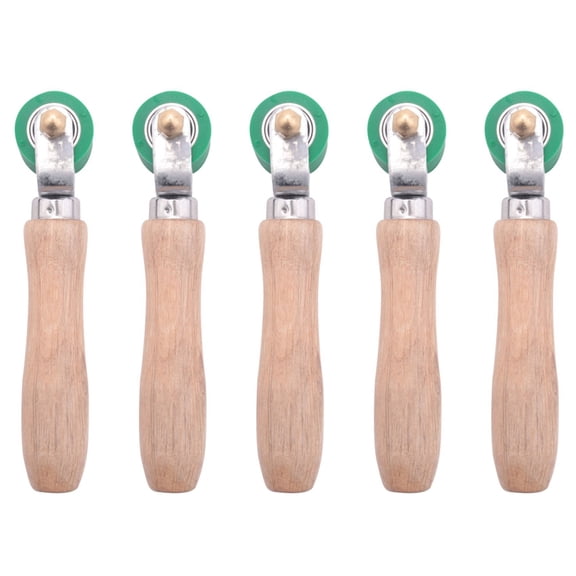 5X Hand Pressure Roller, 1.1 Inch Silicone Pressure Roller Roller Seam Roller for PVC//EPDM Roofing Tools,5 x Hand Pressure Roller,Green & Wood