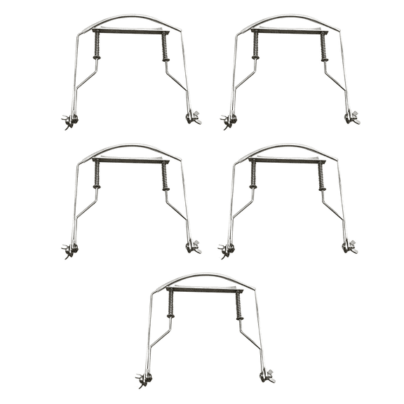 5X Harmonica Neck Holder 10 Holes Blues Harp Mouth Organ Stand Harmonic Rack -Silver,5 x Harmonica stand,Silver