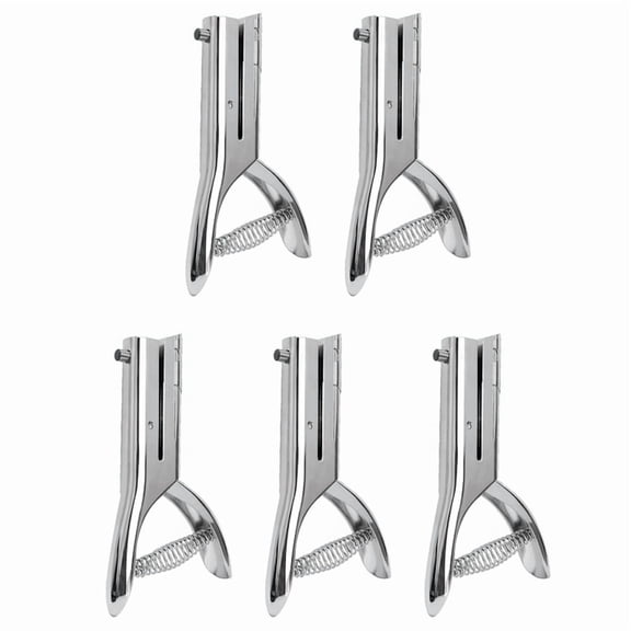 5X Hole Punch 1/8 Inch, Heavy Duty Hole Punch, Paper Card Portable Handheld Long, 2 Inch Reach Deep (3Mm),5 x hole punch,Silver